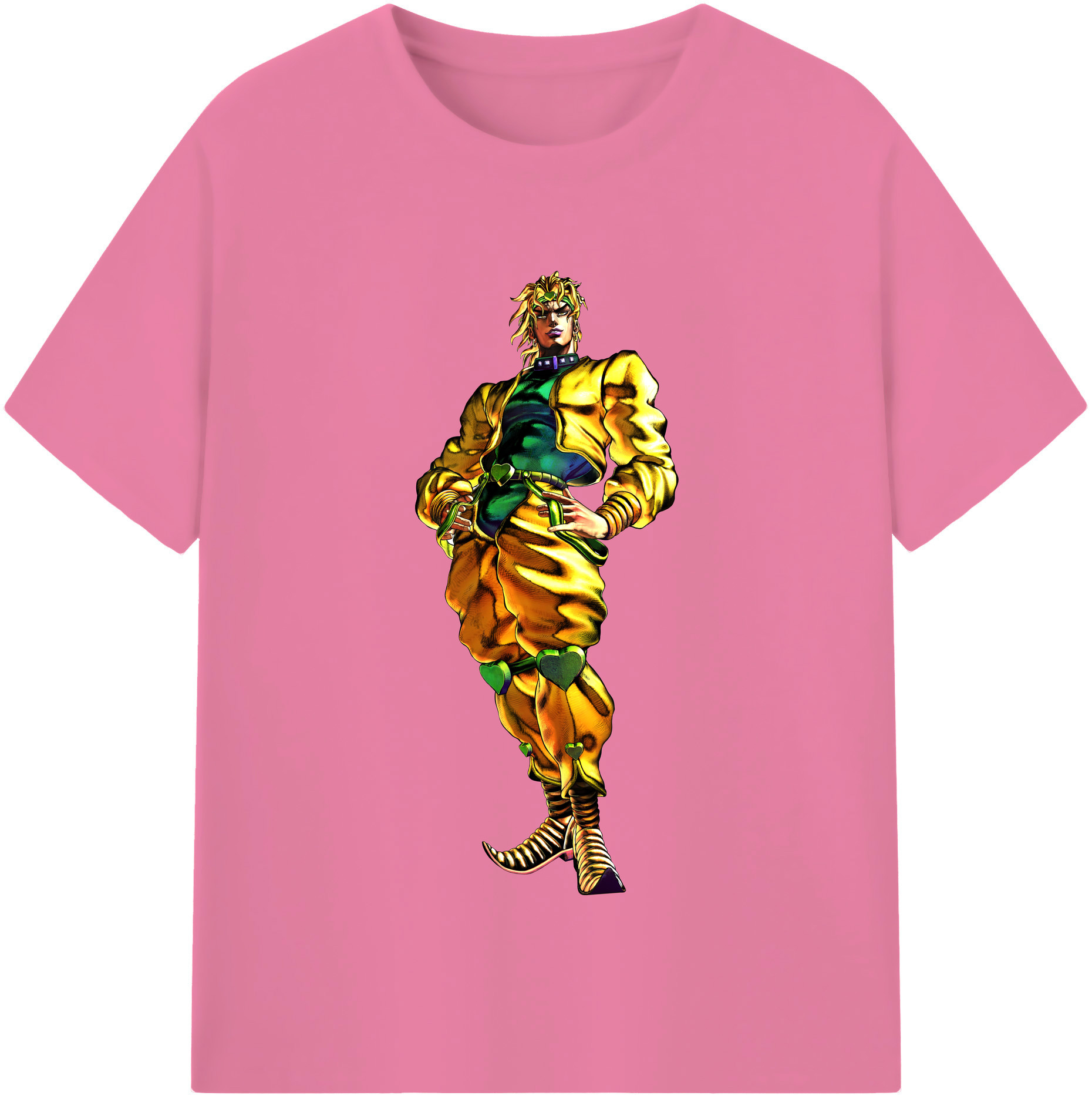 （画像用） ジョジョの奇妙な冒険 ディオ?ブランドー JoJo's Bizarre Adventure Dio Brando 綿100％半袖Tシャツ（フロントプリント）